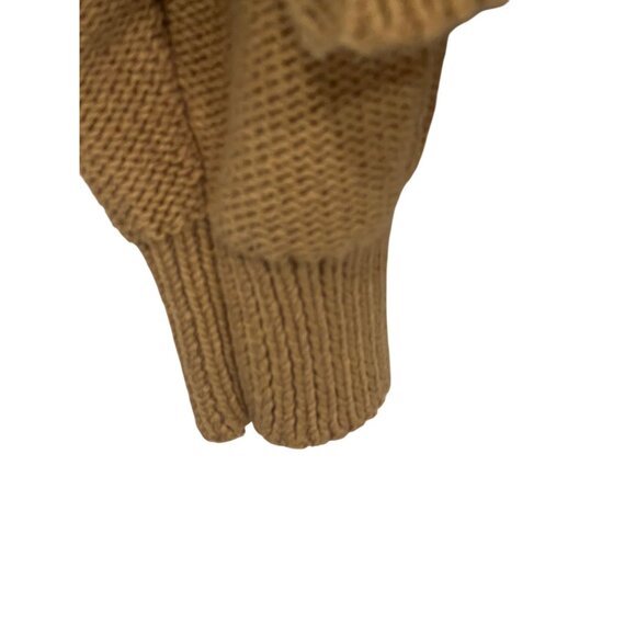 Vetta XL Camel Brown Organic Cotton Cable Knit Sweater Made In USA - Picture 12 of 16